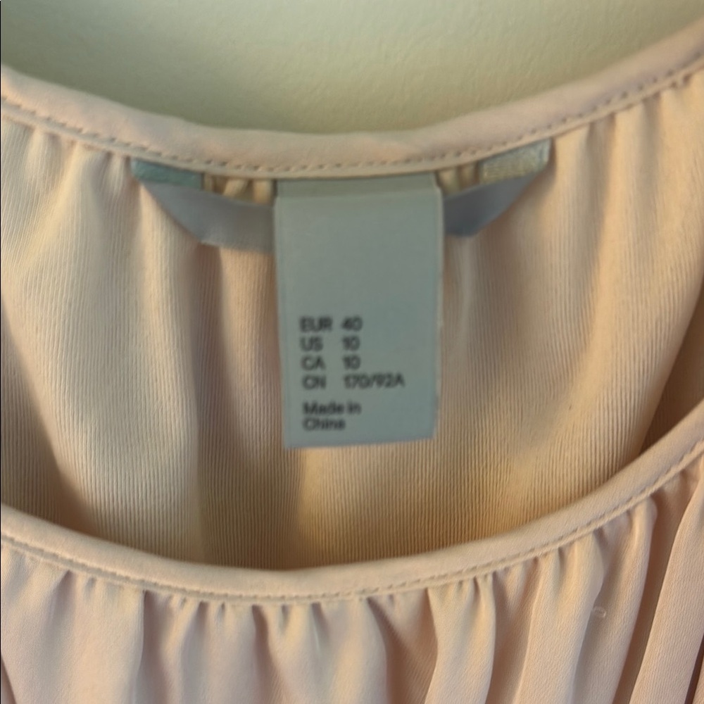 H&M blush pink and black sleeveless mini dress - Picture 2 of 4